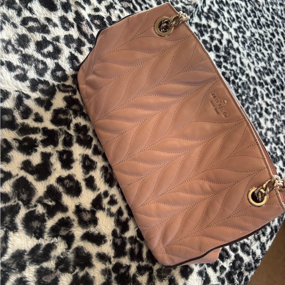 Kate Spade Pink Chevron Shoulder Bag